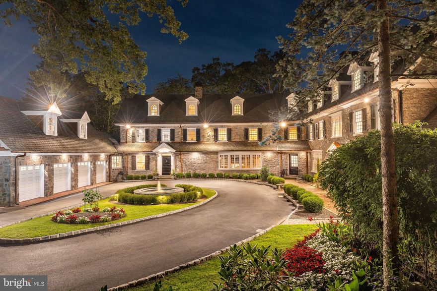 Originally known as Ederllyn and built in 1898, Second Tamora is a landmark Gwynedd Valley estate offering architectural permanence, privacy, and confidence rarely found today. Set on nearly 3.5 park-like acres behind a gated entrance, this storied stone manor reflects over a century of thoughtful stewardship—where history has been preserved and essential systems have been responsibly restored and modernized. A long, tree-lined drive leads to a circular courtyard with fountain and four-car garage, setting the tone for a residence designed for gracious living and entertaining. Inside, the home showcases timeless craftsmanship including a grand marble foyer, hand-painted architectural details, multiple staircases, substantial stone walls, and ten fireplaces—three of which are gas—each space offering scale without pretense. Importantly, the current ownership has invested significantly in the property’s infrastructure, addressing the elements that matter most in a historic estate. Electrical systems have been updated with knob-and-tube removed, two commercial-grade generators installed, extensive water management completed, patios and terraces reinforced, landscaping enhanced, and the outdoor pool and spa fully restored. These improvements provide peace of mind and allow the next owner to focus on personalization rather than remediation. The kitchen and baths are functional and ready for a future vision, offering a rare opportunity to tailor finishes without inheriting unfinished structural work. Additional features include a catering kitchen and expansive lower-level spaces suited for storage, fitness, or support use. Beyond the residence, the grounds provide a serene backdrop for outdoor living, private gatherings, or quiet reflection—just minutes from regional rail, major highways, and the conveniences of Montgomery County. The property lies within the award-winning Wissahickon School District and near an array of highly regarded private schools. Second Tamora has welcomed notable guests over its long history and now stands ready for its next steward. This is not a home for everyone—but for the buyer who values architectural integrity, infrastructure confidence, and the freedom to create something truly personal, it represents an exceptional and increasingly rare opportunity.