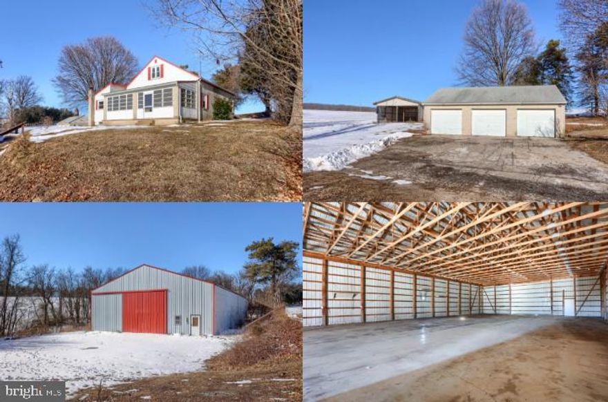 Stunning one of a kind property situated in rolling hills of farmland. Solid home ready for your final touches, large yard, estimated 1000+ sq ft solid block 3 car garage, and estimated over 5,000+ sf shop/pole building w/ estimated 12-14 ft ceilings and 200 amp panel!* ABSOLUTE ONE OF KIND COUNTRY PROPERTY!