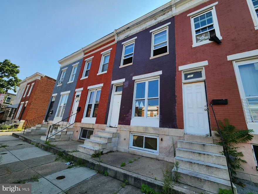 Quiet Block walking distance to a Hospital close to downtown and Hollins Market renovation area. Proposed Red line amongst other attractions. Needs total rehab. Do not enter. Seller also owns 8 N. Bentalou.  Seller will not redeem Ground Rent