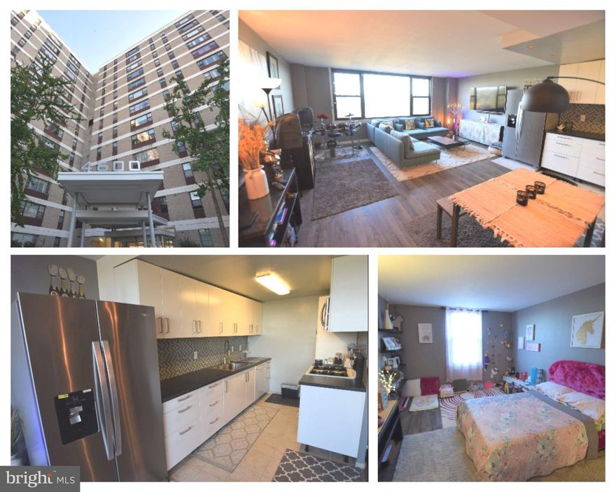 Spacious and light-filled 1 bedroom condo in the heart of Alexandria! The open concept floor plan is great for entertaining with the flow from the living room into the gourmet Ikea kitchen with new refrigerator and upgraded countertops.  Engineered hardwood floors throughout. Tastefully updated bathroom with tub. One assigned garage parking space conveys - a rare find! Building amenities include a 24-hour concierge, outdoor pool, fitness center, game room and all utilities. Right across the street from Fox Chase shopping center, close to major highways and public transportation.