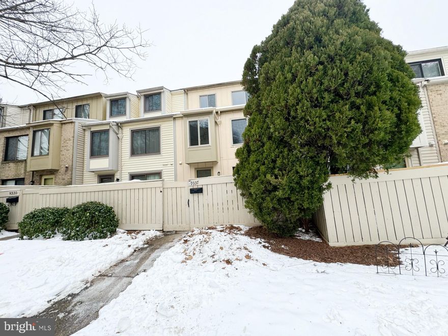 Welcome to 9337 Place, Montgomery Village, MD!!!! 3 Bedrooms, 2 Full Bathrooms, 1 Half Bathrooms. Beautiful updated kitchen with upgraded cabinetry, hardwood floors, stone countertop, updated light fixtures and appliances. Bright and sunny living room with hardwood floors. Half bath on main level. Upper levels has 3 bedrooms. Primary Bedroom with Primary Bathroom and Hallway bath. Main level leads out to fenced in patio perfect for entertaining. Must see!