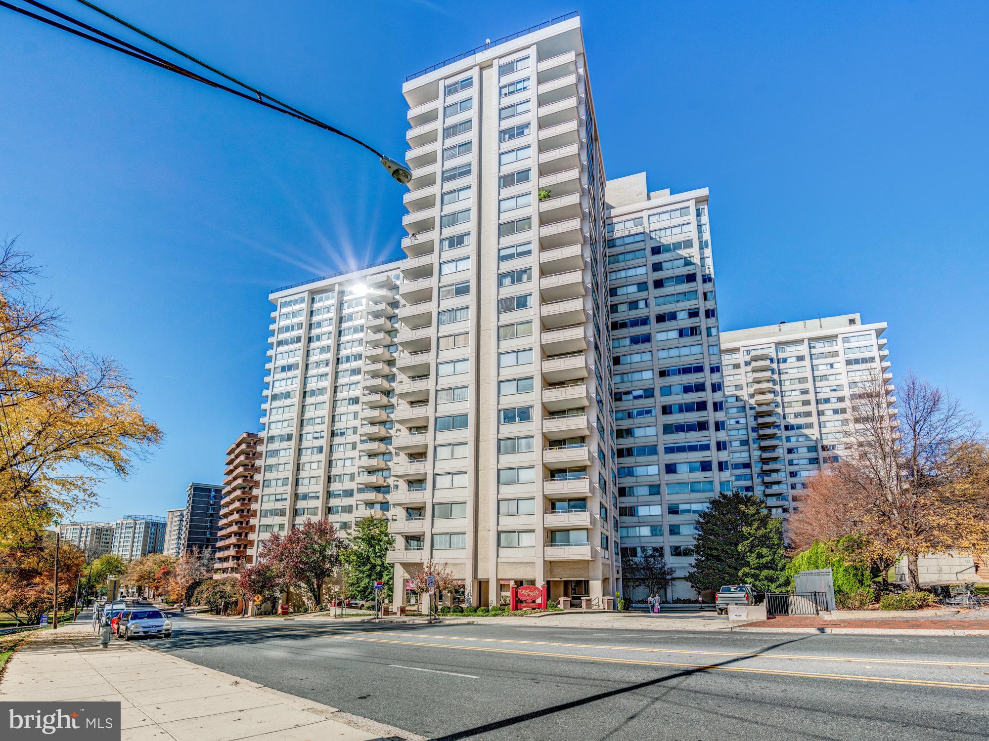 Rarely available condo with unique view of park and premium location! Conveniently located in the heart of Friendship Heights / Chevy Chase in the full-service Willoughby condo building, this spacious one bedroom, one full bath unit enjoys 869 square feet of living. Featuring a dedicated foyer with a coat closet, and an open concept, light-filled living / dining room connected to the kitchen, ideal for gathering and entertaining. The sizable bedroom boasts an en suite full bath and a walk-in closet. Rent includes utilities. Building amenities include a private rooftop pool, sundeck, and fitness center, lobby store and restaurant, as well as a 24-hour front desk in this secure building. 4515 Willard Avenue #719S is close to the Metro, Whole Foods and a variety of restaurants and shopping, and it’s just minutes to the Capital Crescent Trail, downtown Bethesda and DC!