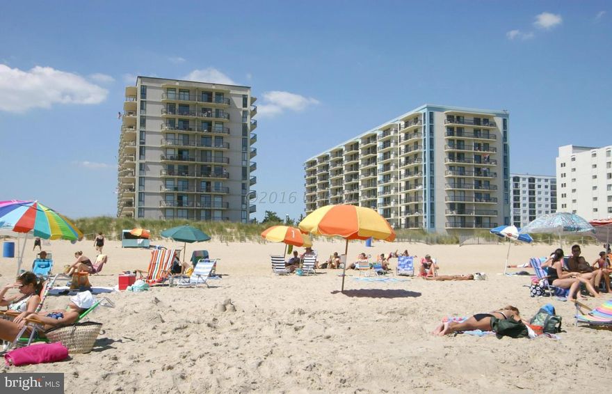 Outstanding views from this gorgeous 2 Bedroom, 2 bath condo that is one unit back from ocean front. North Tower. Renovated kitchen and master bedroom. Fitness center, game room, outdoor pool and tennis. Close to Northside Park. Deeded parking place. Locker just off beach.