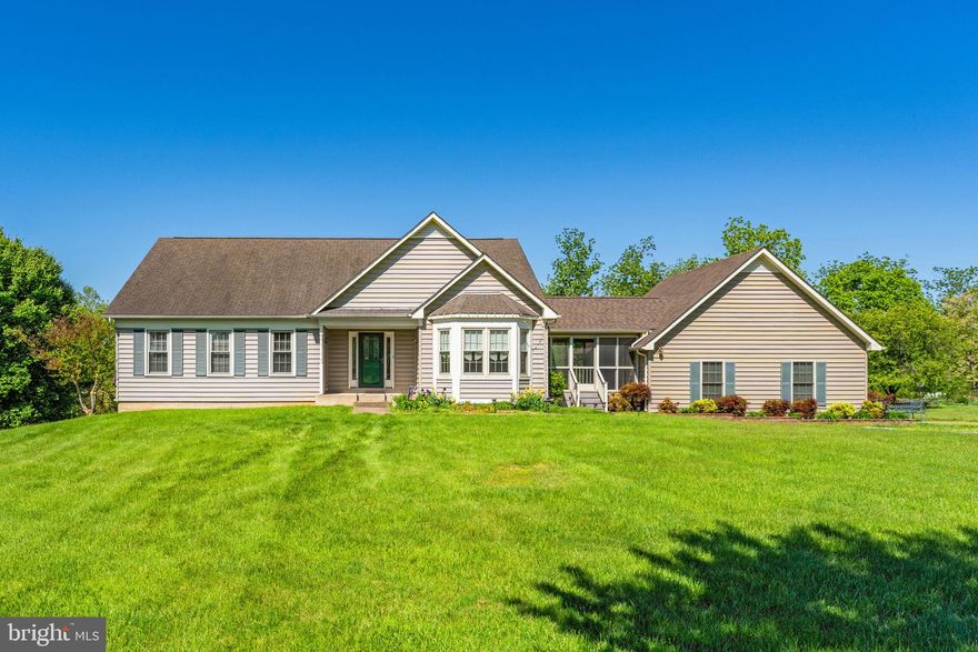 Don’t wait to come take a look at this large custom- built home situated in the middle of 17 open and useable acres!  Surrounded by mountain and rolling pasture views, this home awaits a new owner to tend the flower gardens and koi pond. 
 You'll feel like you're miles away from the city, but in reality, you aren't far from the convenient shopping, grocery stores, schools, & restaurants in nearby Purcellville. Hop on Rt. 7, head West to the Appalachian Trail for hiking, or go up on the mountain to a winery or brewery.  Head East on Rt. 7 for fine dining and shopping in Leesburg. Great location!
Convenient main-level living plus a fully finished lower level that has the potential for an in-law suite, nanny quarters, or additional income as a separate apartment. 
Stone pillars on either side of the driveway lead to the circle in front of the home and the side-load attached garage.  A large shed for your mowers & equipment conveys to purchasers. There is also a storage loft in the garage with pull-down stairs for access. 
The Breezeway between the kitchen and garage has its own front entrance. It is screened-in, has a fan, and makes a great spot to enjoy your morning coffee, rain or shine.
Enjoy the light-filled Kitchen open to the Living Room.  The Kitchen has lots of cherry cabinets, and wood floors. The appliances include a refrigerator with icemaker, dishwasher, microwave, disposal and gas stove.
The heating system is also fueled by propane gas. 
Overlooking the front lawn is the Dining Room area with a large bay window.
The spacious Living Room has oak wood flooring, and a gas fireplace. French doors lead to the deck.
Wonderful large deck off the main level is great for entertaining, plus there’s a flagstone patio on the lower level if you are having a festive party. Part of the deck is covered by an attached gazebo with a fan.
Large main level Primary Suite with lots of closet space and a luxurious bath with a jacuzzi tub. An additional Bedroom #2, a Hall Bath and a conveniently located Laundry Room complete the main level.
The walkout lower level has lots of lighting and a full Kitchen, plus abundant closet space and storage. A large Family Room with a second gas fireplace has doors leading to the stone patio, 
There are two additional Bedrooms #3 and #4 and a 3rd Full Bath in the lower level as well.  
A water purification system, tankless water heater and generator have all been added for additional comfort. 
Enjoy the peaceful surroundings and the professionally landscaped lot. Extensive hardscaping including a patio with a path leading to a stone wall garden and koi pond. There is beautifully manicured front lawn with flowering trees, shrub and perennial flowers,
 Four board fencing along the front along with stone pillars at the entrance. An old stone wall is on the lot line on one side. The Plat is located in the 'documents" section.
This property has been in land use so there’s tax savings if agricultural use is continued with the new owners. Seller will not be responsible for roll-back taxes. Currently there is a cattle farmer leasing part of the 17 acres. The land is also very suitable for horses, sheep or whatever you’d like to enjoy and use it for.
This property is being sold “as-is”.