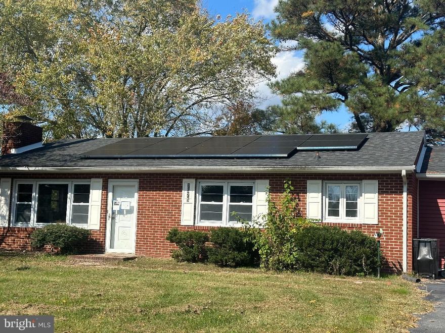 One level living located just 15 minutes to Downtown Berlin and 25 minutes to Ocean City!
3 bed, 2 bath home with wood burning fireplace and newer kitchen with granite countertops. 
Brick exterior, solar panels, newer roof and exterior sheds wrap up the outside of the home.
Home on city water and sewer!