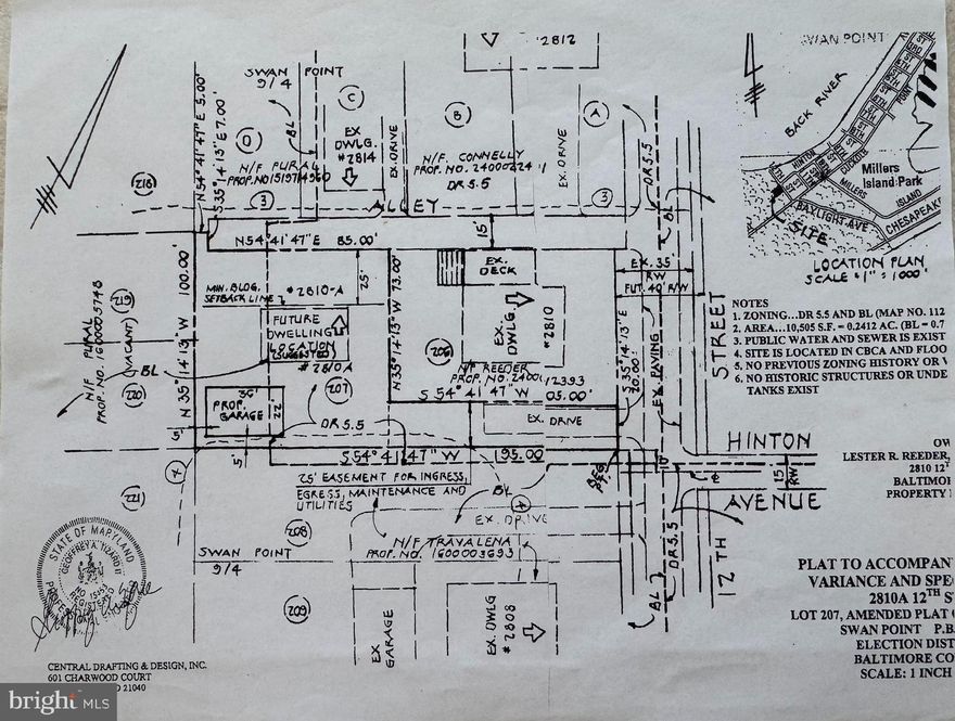 (2810-A 12Th St LOT LAND FOR SALE ONLY NOT THE EXISTING DWELLING) Discover a rare opportunity to own a Waterview buildable lot in the desirable Millers Island community of Baltimore County. Enjoy peaceful views overlooking the Back River,  mature trees, wildlife, and the natural beauty of the Chesapeake Bay area. This unique property offers a serene setting while still being close to local marinas, waterfront dining, outdoor recreation, and all that this sought-after peninsula community provides. Buyer to verify all zoning. Buyer is responsible for completing all due diligence. No boundary markers are currently present. The seller will not accept contracts contingent upon obtaining building permits; however, short feasibility study periods may be considered. Buyer is responsible for verifying and obtaining all utility connections, building permits, variances, and any associated costs. A package deal may be considered by the sellers in conjunction with MLS #MDBC2143428. If you're searching for a parcel of land close to the water where you can experience incredible Sunset Waterview's, abundant nature, and the charm of Millers Island—this may be the perfect place to bring your vision to life.