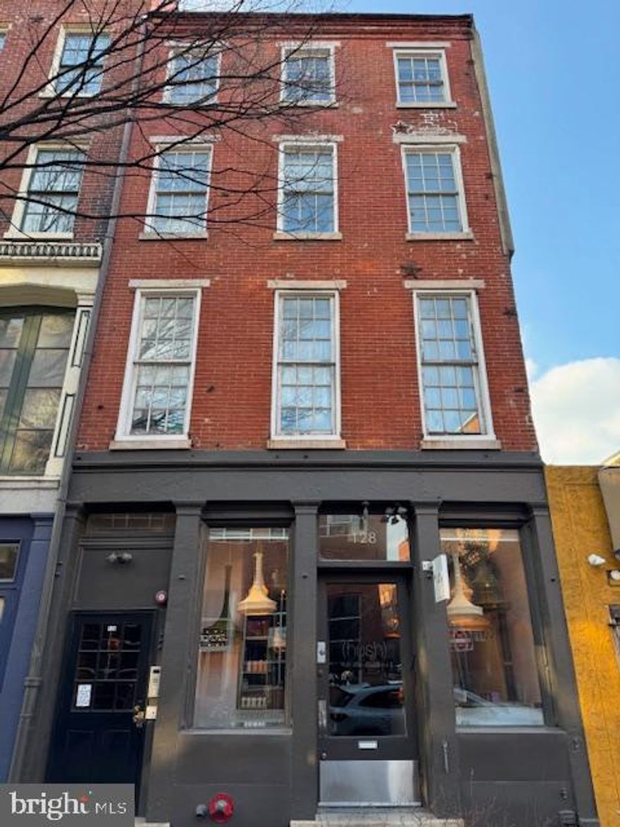 Prime Mixed-Use Property in the Heart of Old City!

Welcome to 128 N 3rd St, a stunning 6,800 sq. ft. brick building in the heart of Old City, Philadelphia! This incredible mixed-use property features five beautifully designed residential units—(2) spacious 2-bedroom, 1-bath apartments and (3) charming 1-bedroom, 1-bath apartments—plus a stylish bi-level hair salon/spa on the first floor.

Inside, each unit boasts a large modern kitchen, open living spaces, tall ceilings, and oversized rooms filled with natural light. Hardwood floors run throughout, and two of the apartments offer private outdoor decks—perfect for entertaining or relaxing. Closet space is abundant, making city living even more convenient.

Located on one of Old City's best blocks, this property is just steps from top restaurants, shopping, and schools, with easy access to major highways. Whether you're looking to invest or live in a thriving historic neighborhood, 128 N 3rd St is a rare find with endless potential. Don't miss out on this fantastic opportunity!