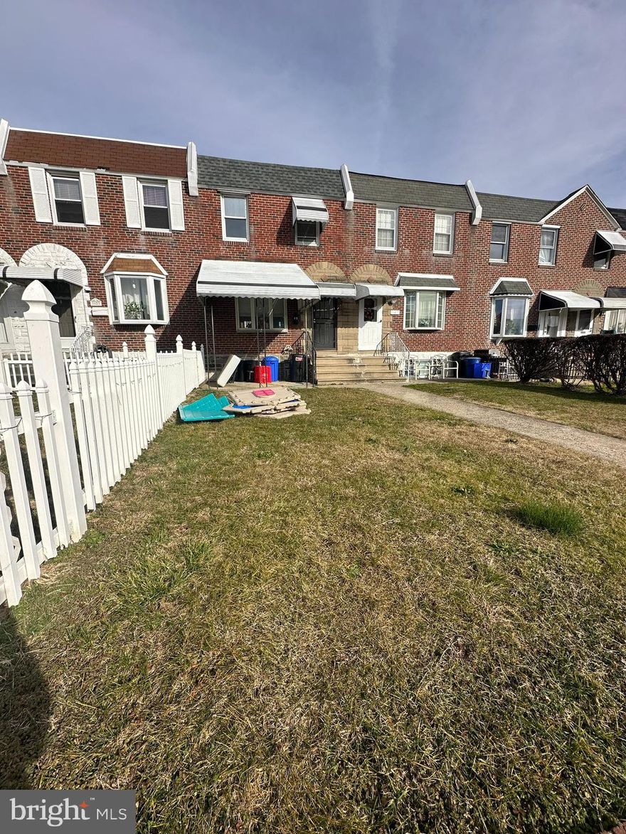 Updated photos coming soon ****Great opportunity to own a prime west Mayfair block ,  walk to school and St Matts , Roosevelt mall , shopping , public transportation  , route 1 and I 95 , easy access to New Jersey and center city .  
Nice long front lawn , front cement covered patio . Formal living room with bow window , recessed lights , engineered flooring . Formal dining room with modern flooring open floor plan  wall allows for modern open kitchen   with gas range , stainless steel sink , white shaker cabinets , dishwasher , microwave , refrigerator , ceramic tile flooring and recessed lights . Door to large rear deck with stairs to rear driveway . Stairs to finished basement with vinyl flooring , recessed lights , glass block windows , laundry hall , garage converted to storage room  . Exit to rear driveway . 2nd floor has rear bedroom with carpets , middle bedroom with carpets and closet . Primary bedroom with closets , carpets , and ceiling fan light . Hall bathroom with skylight , shower /tub enclosure , tiled floor , vanity , sink cabinet . Newer forced hot air heat and central air .  Mostly fresh paint through out . Come and make this your home. Quick settlement is ok !  Seller in process of some minor touch ups .