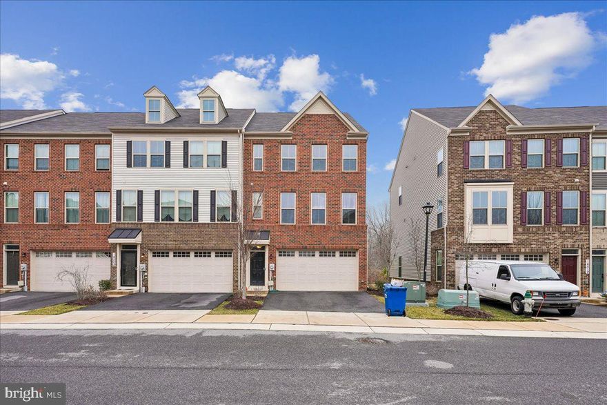 Luxury end-unit townhome in the highly desirable Timothy Branch community. This three-level home features 3 bedrooms, 2.5 bathrooms, and a spacious 2-car garage with two additional parking spaces in front. It beautifully blends luxury with everyday comfort, from the stunning brick façade to the bright, open layout on the main level.

The gourmet kitchen features stainless steel appliances, granite countertops, and a large center island perfect for entertaining. The living and dining areas flow seamlessly, creating a space that is both stylish and functional.

Upstairs, the spacious primary suite includes a large walk-in closet and a spa-inspired bath complete with dual vanities. Two additional bedrooms, a full bathroom, and upper-level laundry complete the top floor.

Enjoy additional living space in the finished lower level, ideal for a home office, gym, or cozy movie nights.

Residents of Timothy Branch enjoy resort-style amenities including a clubhouse, pool, fitness center, playgrounds, and scenic trails.

Located minutes from shopping, dining, and commuter routes (Route 301, Route 5, and the Branch Ave Metro), this is one of the premier communities in Brandywine. Schedule your private showing today and make this stunning home yours.