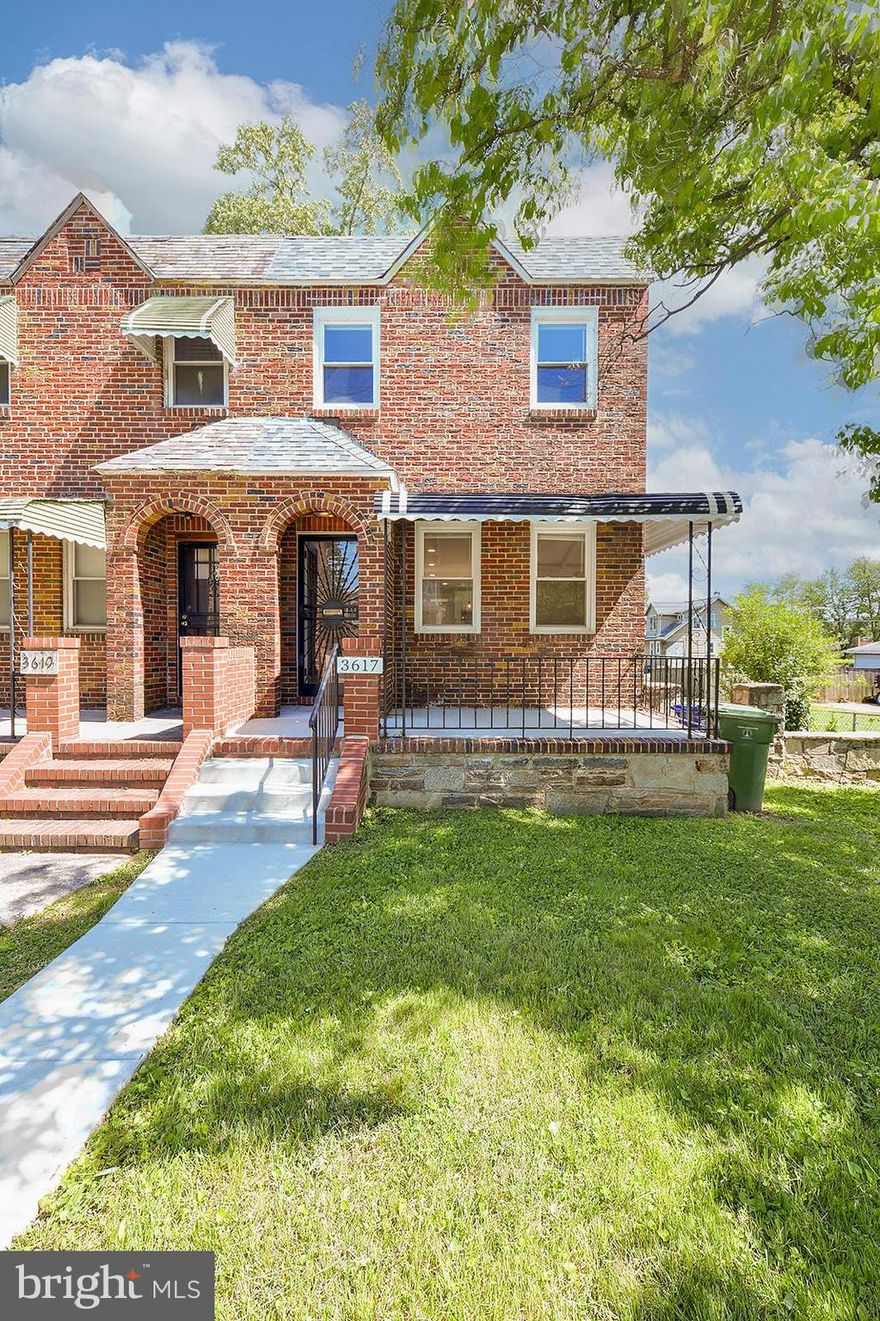 Stunning fully renovated all-brick semi-detached home in Gwynn Oak! A classic arched entry with decorative iron door welcomes you into a bright, open floor plan featuring gleaming hardwood floors, recessed lighting, elegant arched doorways, and abundant natural light throughout. The beautifully redesigned main level offers the perfect blend of modern style and timeless charm, ideal for both everyday living and entertaining.

The beautiful kitchen boasts white shaker cabinets, quartz countertops, marble-look porcelain tile, stainless steel appliances, gas range, stylish pendant lighting, and ample cabinet space for storage and functionality. Upper level features three generously sized bedrooms filled with natural light along with an updated full bath showcasing contemporary finishes.

Enjoy morning coffee or evening relaxation on the covered front and rear porches, plus a private driveway, built-in garage, and spacious backyard perfect for gatherings, cookouts, gardening, or creating your own outdoor oasis. Central A/C, modern updates throughout, and thoughtful finishes make this home completely move-in ready. Conveniently located near shopping, dining, parks, and major commuter routes. A true Gwynn Oak gem — schedule your showing today!