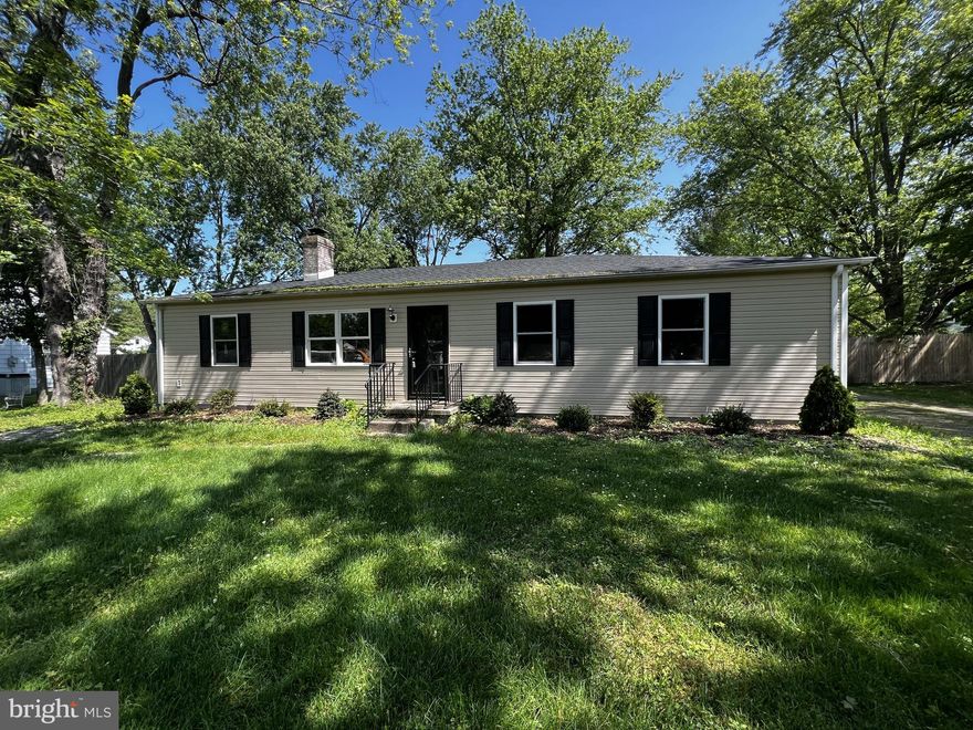 Renovated 4 bed, 2 bath rancher with easy access to Route 50. New flooring throughout, new roof, paint, and  kitchen. Large back yard in a quiet neighborhood. Non smoking rental. 1 year lease, pets case by case with pet deposit. Landlord requires references, credit and background check.