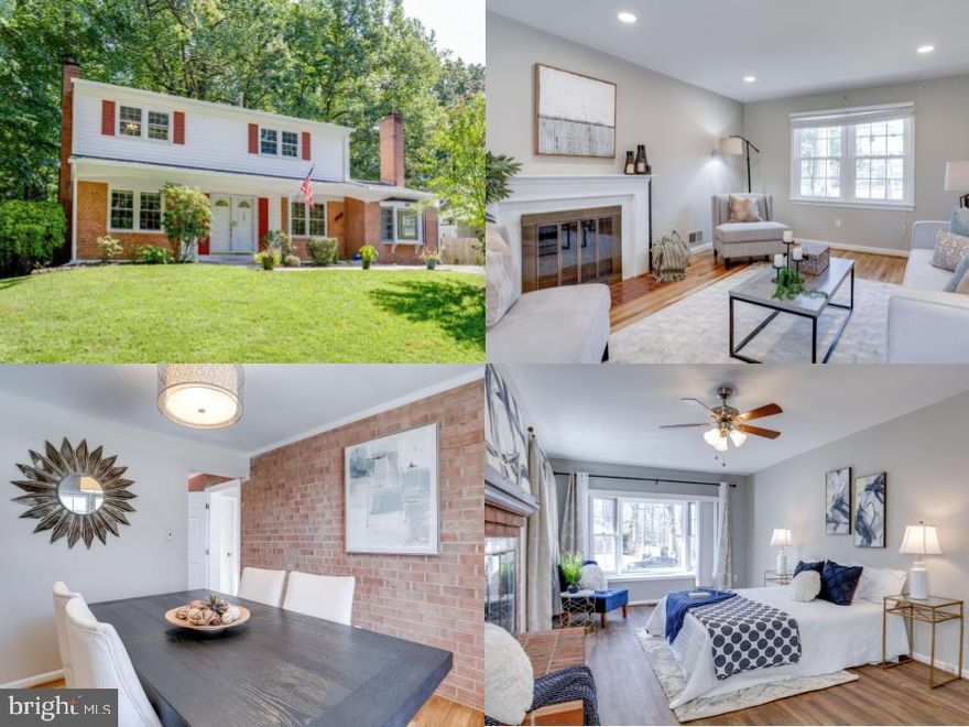 Welcome to this charming 5-bedroom, 3-bathroom colonial home nestled in the sought-after Orange Hunt Estates neighborhood of Springfield, VA. Situated on a picturesque 1/4-acre lot, this home is a perfect blend of classic design and modern convenience. The property boasts new sliding glass doors leading to a spacious deck with built-in seating overlooking a serene, fenced yard with mature trees, offering a peaceful retreat right in your backyard. The main floor offers a formal dining room and living room with cozy wood-burning fireplace, perfect for both everyday living and entertaining. Step into the kitchen and you will notice the granite counters and stainless-steel appliances. Whip up a culinary masterpiece while overlooking the yard space, or step out on the deck to fire up the grill. Don't miss the light-filled addition that features a primary suite complete with an updated full bath, second wood-burning fireplace, and a private entrance—ideal for those that are looking for main-level living! Upstairs, you'll find a second primary bedroom with a fully updated private ensuite bath and a generous walk-in closet. Three additional secondary bedrooms and a fully updated hall bath provide ample space for family or guests. The lower level offers a versatile, newly carpeted rec room with a wood stove, perfect for movie nights or a cozy winter evening. A large laundry/utility room with washer, dryer, and freezer, plus abundant storage space complete this level. Recent work includes new roof and gutters (2020), fresh paint and updated lighting throughout the home (2024), refinished hardwoods (2024), luxury vinyl flooring (2021), granite counters, kitchen sink, stainless-steel refrigerator, garbage disposal (2024), hot water heater (2023), and many other updates over the years! Within walking distance of community pool and Orange Hunt Elementary. Conveniently located near golf course, parks, biking/walking trails, shopping, dining, and major commuter routes. Don't miss the opportunity to make this well-maintained home in a desirable community your own!