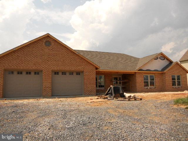 One Level 3 BR/3BA Brick Ranch, under construction w a July 2015 completion. This home boasts a 3 Car Garage, Custom Kitchen w Open layout to the Living/Dining area along w a Gas Fireplace. Just off the front entrance a private Den or a 4th Bedroom. Great neighborhood w a park and ball fields just down the street.