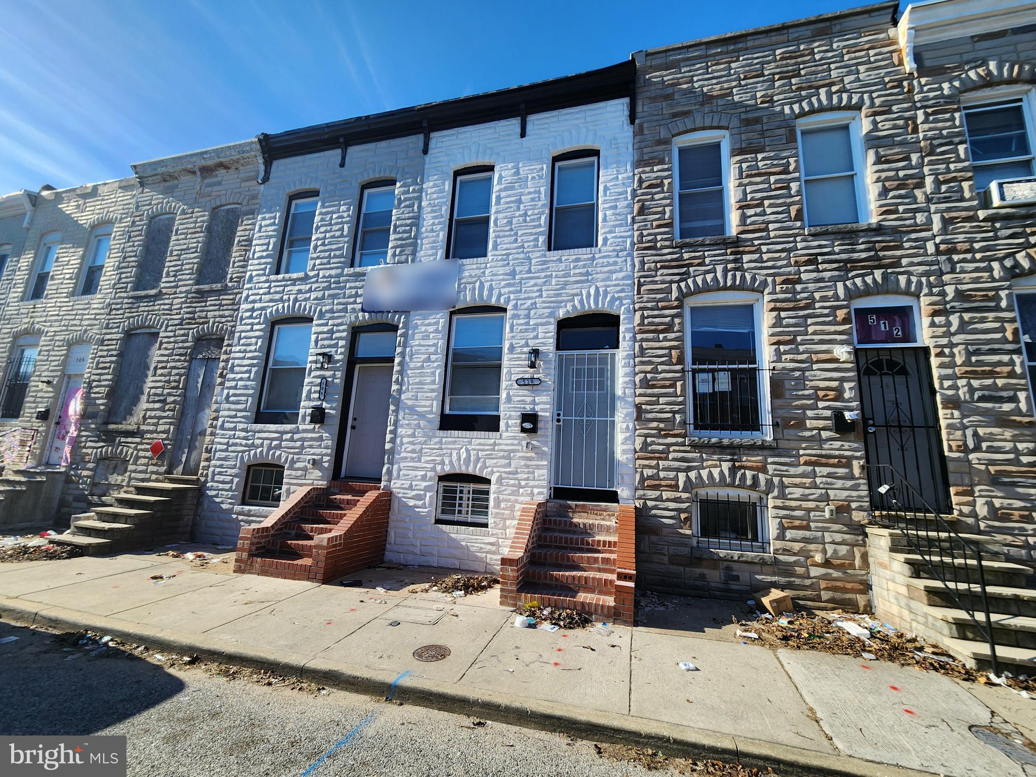 POST AUCTION: MAKE AN OFFER! Deposit: $20,000.
510 N Glover St is a newly remodeled rowhome in Baltimore’s McElderry Park neighborhood. Upgrades completed in 2024 include new walls and insulation, flooring, windows, doors, electric, plumbing, HVAC, gas, heat pump, kitchen, and roof. The property is close to Patterson Park and Johns Hopkins Hospital, and major traffic arteries nearby include Monument Street, Orleans Street (U.S. Route 40), and East Fayette Street. The property is vacant.