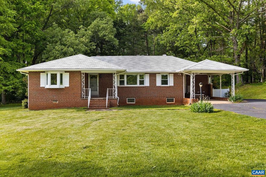 Welcome to 1850 Sheppard Town Rd   Fantastic location in Oilville! Beautiful Brick Rancher with a wonderful floor plan. This home has 3 Bedrooms 2 full baths. 1,996 sq ft on the main level, with great living area spaces. Basement has 1,624 sq ft and has interior and exterior access. This home has just been freshly painted and the hardwood floors have been refinished throughout. Nice stone fireplace in the den is wood burning. All bedrooms are on the first floor and have hardwood floors. Brand new HVAC and new kitchen floor and vinyl windows. Comcast high speed internet is available here. Amazing setting, this home sits on 3 acres and is 1 mile from Randolph Elementary. Come sit in the sunroom and enjoy the views of the private back yard with deck and stone patio. Tucked into the country with the convenience of being 15 minutes to short pump!! No HOA!,White Cabinets,Wood Cabinets,Fireplace in Family Room