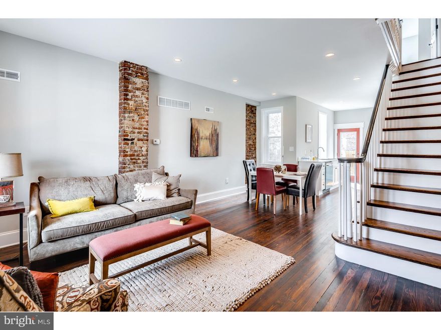 Custom renovation by the City's most experienced home restoration experts. Marvel at this homes luxury amenities and authentic restored details. The kitchen and bath have finishes found in 600k new homes, exposed brick walls, sleek marble and porcelain tile selections, and 4" recessed lighting with upgraded trim. This is NOT a cookie cutter reno like all of the others, truly a special home designed to live in and shows like an Architectural magazine feature home.  Amenities include: Perfectly restored, original pine hardwood floors and a refinished wood staircase. The kitchen boasts a stainless steel appliance package, custom cabinetry, well detailed quartz countertops, and a tile backsplash. An opulent bathroom offers timeless tile selections and designer fixtures with matching accessories. Bedrooms are large with an abundance of closet storage and natural light. , All new mechanicals (HVAC, Electric and Plumbing), new windows, new everything!!  large rear yard with plenty of room for dining el fresco. Attention to every detail, master carpenter workmanship and quality throughout! Low taxes. One-year Builder's Warranty included. This home is worth 50k more, one block to the west, Phenomenal value!!!!