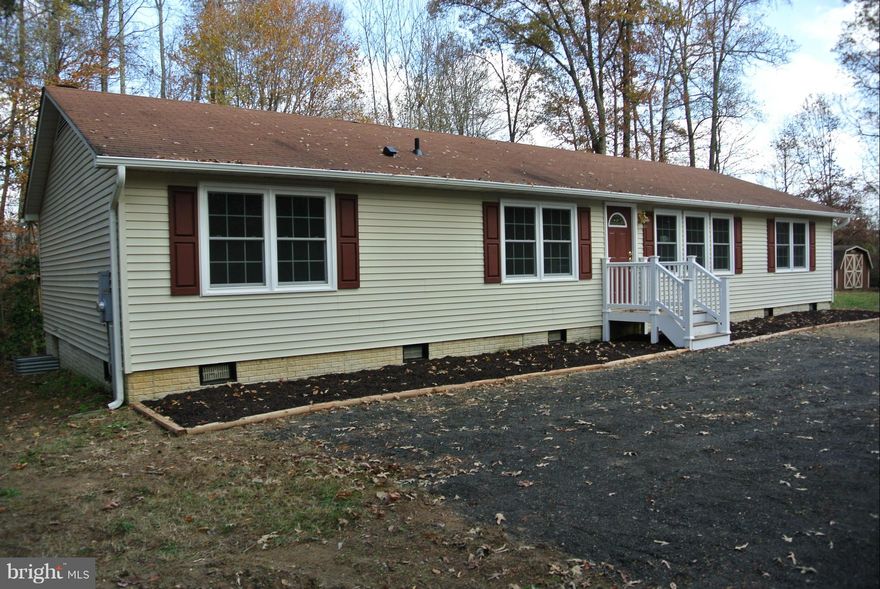 Move In Ready.  Everything NEW!  Huge Deck, Spacious Rooms.  New Kitchen and Baths, New HVAC.  Tastefully decorated. Over 4 Acres with NO HOA.  Short commute to Indian Head or Stump neck.  Minutes from the 210 corridor for easy access to DC.  Eligible for 100% Financing thru USDA Rural Dev (If Qualified)