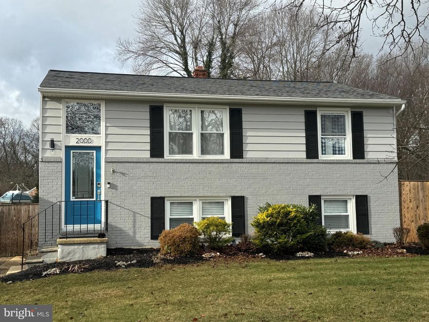 Welcome to 2000 Allis St.  This beautiful split foyer sits on a large spacious lot in the heart of Annapolis.  This home is over 1850 square feet.  Upon entry you will notice a beautiful foyer.  The upper level boasts gorgeous hard wood floors, lots of natural light and three bedrooms.  The kitchen is fully renovated and features beautiful granite countertops, a stunning island, custom cabinetry and an extra-large, two section, refrigerator.  The lower level features a gorgeous sunroom, which makes the perfect breakfast nook, dining area or flex space.  The lower-level family room is the perfect space for entertaining or relaxing.  There is a fully renovated lower-level full bathroom that features a custom shower.  Recent updates include a newer HVAC, brand new roof, fresh paint, refinished hardwood floors, kitchen renovation, lower-level bathroom renovation and laundry room refresh.  Located just minutes from downtown Annapolis, this home makes a nice commute to Washington DC.