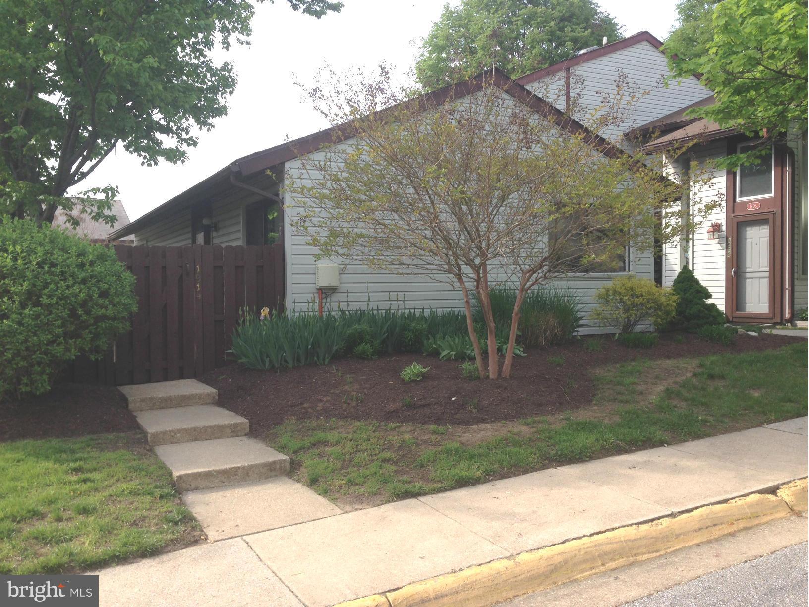 Nice 2 bedroom, one bath, end unit with private yard and garage is Available Now. The one story home features a updated kitchen, walk in closet in master bedroom and is close to DC, Annapolis, Baltimore and Ft. Meade. Parks, pond and playgrounds within walking distance. 12 month minimum lease. Credit Check required. Brand new flooring throughout. New HVAC system Home will be freshly painted.