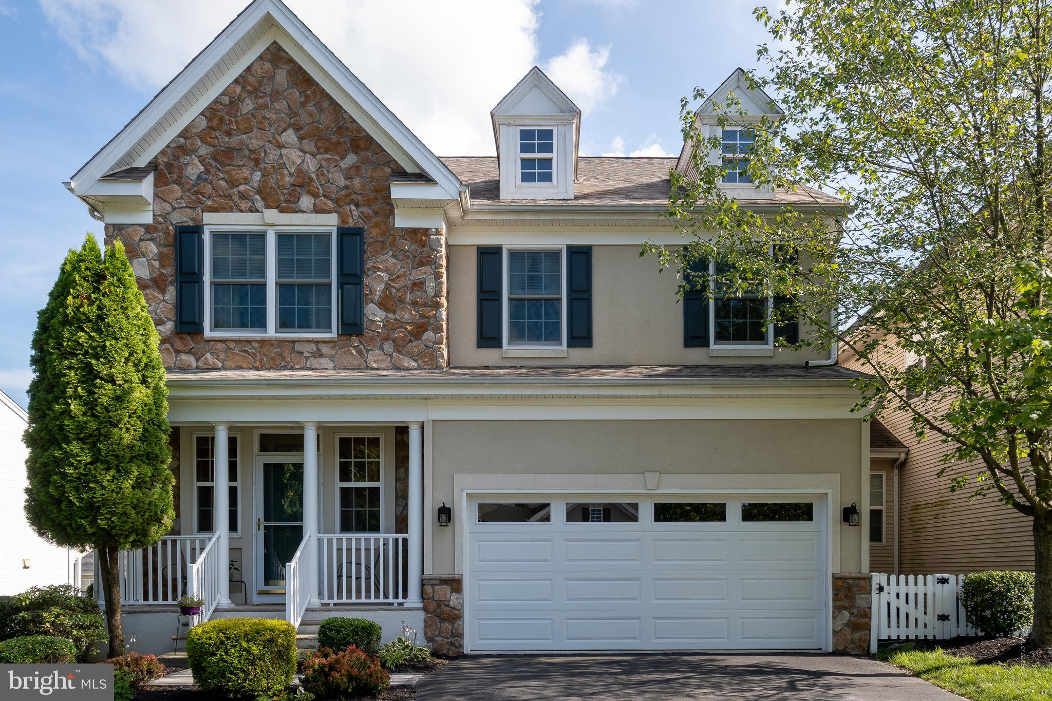 This home is a "must see" property in beautiful Byers Station with a fabulous lower level in-law suite and a separate entrance. This semi detached single family home is beautifully landscaped and maintained with an open floor plan. Welcoming front porch, bright living room/ dining area with soaring two story windows. Kitchen with 42" maple cabinets, island, and breakfast area plus a large family room with gas fireplace for entertaining and restful evenings. Updated Anderson sliding glass doors to rear deck. First floor den/office can also be your 5th bedroom adjacent to a full bath. 4 large bedrooms and 2 baths on the 2nd floor. Cheery lower level is finished as an in-law suite with new LVP flooring, living room w/dining area, fully equipped kitchen, 1 bedroom, laundry room , full bath and walk out private entrance to the rear yard. 2 car garage with a new electric opener and door provide direct access to interior of this home. Hunter-Douglas Blinds . Window treatments remain except for main bedroom. Newer Lennox 3 zone Gas heat, & Central a/c with humidifier. Byers Station has 2 swimming pools, tennis courts,2 fully equipped fitness centers & 2 beautiful meeting rooms for use by the residents. Call for an appointment to see this unique gem.