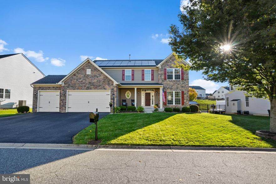 OPEN HOUSE SUNDAY MARCH 15th 12PM–3PM! Spacious, beautifully maintained, and perfectly located—welcome to 743 Monarchos Dr in The Paddocks, just outside Bulle Rock. This desirable community offers a low $65/month HOA and a convenient location close to APG, I-95, and historic downtown Havre de Grace. This immaculate home features an open floor plan with generously sized rooms, ideal for everyday living and entertaining. The property includes a 3-car garage with acrylic flooring and a large driveway with parking for up to six vehicles. New HVAC (fall 2025) A charming covered front porch welcomes you inside to a grand two-story foyer featuring crown molding, picture frame wall molding, and hardwood floors that extend into the kitchen and bright morning room. The formal living room features crown molding and plush carpeting, while the formal dining room offers hardwood flooring, large bay windows, chair rail, and crown molding. A main-level laundry room is conveniently located between the garage entry and the home. The spacious kitchen is designed for both function and gathering, featuring an island with seating and storage, double wall ovens, electric cooktop, pantry closet, and abundant cabinet and counter space. A large counter bar opens to the sun-filled breakfast room, providing plenty of space for casual dining. The family room, just off the kitchen, features crown molding and a gas fireplace, creating a warm and inviting space for relaxing evenings. Sliding doors from the morning room lead to the leveled backyard, where you’ll find a beautiful paver patio with sitting wall, perfect for outdoor entertaining. Upstairs, the spacious primary suite includes a large walk-in closet and a private en-suite bath with double vanity, ceramic tile flooring, soaking tub, separate shower, and private water closet. Three additional bright and generously sized bedrooms, each with crown molding, share a full hall bath with a tub/shower combination. The fully finished lower level offers even more living space with a large recreation room, movie theater area, half bath, and storage. Crown molding continues throughout this level as well.
Additional highlights include abundant natural light, backyard storage shed, low HOA fees, and a prime location just minutes from waterfront parks, restaurants, and everything charming Havre de Grace has to offer. This home offers space, comfort, and an exceptional location—schedule your showing today!