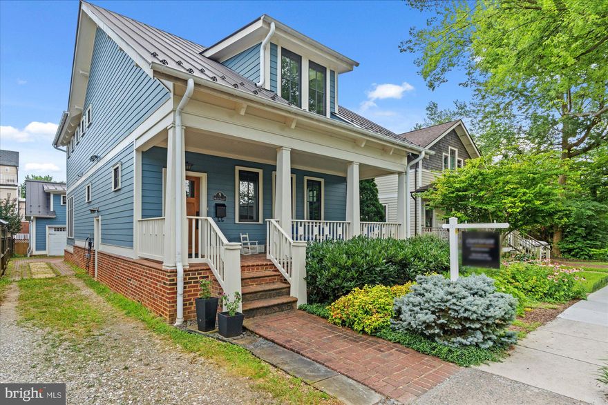 State-of-the art, green home built in 2007! This Rosemont residence was built from the ground up with meticulous attention to detail and environmentally-friendly features. Complete with a potable rain water system (w/ city water back-up), geothermal heating and cooling, radiant floor heating, energy star appliances and so much more! An expansive front porch greets you to this three bed three and a half bath craftsman. Head inside and find soaring ceilings, an abundance of windows and an open floor plan. The living room flows to the dining room and kitchen. The kitchen boasts stainless countertops, sleek cabinetry and a gas range.  Large pantry space and additional storage make cooking everyday meals a breeze. Step down to the family room - this sunny space is great for catching up on the latest series or hosting family and friends. A half bath and oversized coat closet round out this level. Head upstairs - a wall of built-in shelving  along the staircase is ideal for all your special mementos, treasures, books and photos. On the upper floor, two bedrooms (one with two large closets) share a European-style hall bath. The primary suite is a true retreat with vaulted ceilings, a large walk-in closet and an en-suite bath complete with a vanity area with dual sinks, linen closet and another European-style bath area with jetted tub, separate shower and water closet. A laundry area completes this level. Head to the lower level and find a spacious recreation room with amazing ceiling height, a media room/gym, three large storage areas, utilities (wait until you see the geothermal control room!) and a full bathroom with a very large walk-in shower. French doors lead to a staircase that takes you to the side yard. The recreation room makes a great guest or in-law suite or enjoy movie nights in the media room or watching the big game with friends! Head outside to the garage - with parking for one car, epoxy flooring and additional storage plus a lofted area, you don't want to miss this unique space. Convert to an ADU, use as a gym or work on old cars - this hard to find garage is truly incredible! You will love living in Rosemont - a vibrant community walkable to Naomi Brooks Elementary School and just steps to Grape + Bean (now Rosemont Cellar), the King Street Metro and Old Town - shops, restaurants and more are right at your fingertips. Head to Del Ray for more shopping and events or Metro into DC - whether for work or for pleasure, this location is a dream. Minutes to Reagan National Airport and major commuting routes - commuting is a breeze. Welcome Home!
