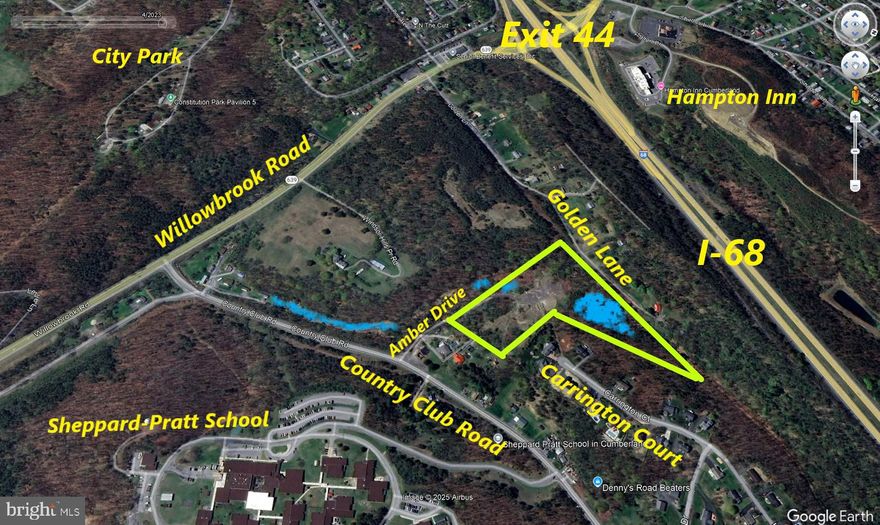 City of Cumberland Business-Commercial Zoning with public water sewer available. Natural Gas nearby. 10.13 acres with frontage on Golden Lane Plus Access from Country Club Road on 40' ROW all cash offers considered!