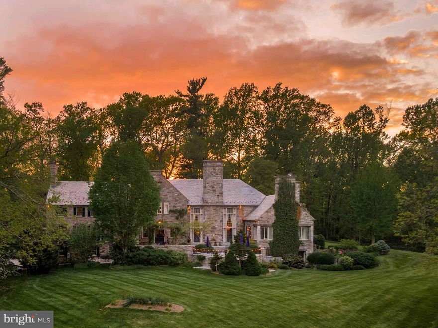 Live authentically. Magnificent stone estate tucked away overlooking Worthington Valley and beyond. Upper Melinda awaits perched on 235.00+/- acres. Commanding views of the valley complement the strength  grandeur of this enduring architectural masterpiece. Relish the meandering drive home through lush  woodlands. A sanctuary of tranquility and serenity. Crafted by acclaimed architect Louis McLane Fisher and adorned by the legendary Baltimore native, Billy Baldwin. Discover the whispers of Baldwin’s timeless touches lingering in dashes of red lacquer accents and smokey mirrors throughout. Within,  nine roaring fireplaces beckon conversation and radiate comforting warmth. Main level owner’s suite. Transform your nocturnal journey as you gaze across the valley before falling into restful slumber. Your inner chef will flourish in the cooking space. Partake in lighthearted fun and competition in the basement game room. Original cork flooring embellished with exotic animal inlays; intact. Immerse yourself in the opulence of rich landscaping as you explore your outdoor haven. Savor the stillness and go for an invigorating round of laps in the sublime pool..  Recharge in the ambiance. An expansive stone terrace embraced by abundant greenery beckons for an elevated outdoor dining experience. Other worldly views that are hard to grasp.  A palpable depth of wonder permeates.  A sensory experience. Vistas that mirror paintings. Gaze over glistening ponds in the distance. Truly a living canvas from which to paint the next chapter of your life. A legacy property. 5 +/- miles of  extensive trail network throughout the grounds. Revel in the extreme privacy.  Indulge in the vast beauty that unfolds around you. Enchanting stone guest house recently renovated.  Four income generating tenant houses convey that are unable to be divided. Cultivate your existence. The art of uniting human and home. Do not drive to property without an appointment. Property is subject to conservation easement.