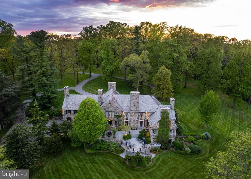 Live authentically. Magnificent stone estate tucked away overlooking Worthington Valley and beyond. Upper Melinda awaits perched on 235.00+/- acres. Commanding views of the valley complement the strength  grandeur of this enduring architectural masterpiece. Relish the meandering drive home through lush  woodlands. A sanctuary of tranquility and serenity. Crafted by acclaimed architect Louis McLane Fisher and adorned by the legendary Baltimore native, Billy Baldwin. Discover the whispers of Baldwin’s timeless touches lingering in dashes of red lacquer accents and smokey mirrors throughout. Within,  nine roaring fireplaces beckon conversation and radiate comforting warmth. Main level owner’s suite. Transform your nocturnal journey as you gaze across the valley before falling into restful slumber. Your inner chef will flourish in the cooking space. Partake in lighthearted fun and competition in the basement game room. Original cork flooring embellished with exotic animal inlays; intact. Immerse yourself in the opulence of rich landscaping as you explore your outdoor haven. Savor the stillness and go for an invigorating round of laps in the sublime pool..  Recharge in the ambiance. An expansive stone terrace embraced by abundant greenery beckons for an elevated outdoor dining experience. Other worldly views that are hard to grasp.  A palpable depth of wonder permeates.  A sensory experience. Vistas that mirror paintings. Gaze over glistening ponds in the distance. Truly a living canvas from which to paint the next chapter of your life. A legacy property. 5 +/- miles of  extensive trail network throughout the grounds. Revel in the extreme privacy.  Indulge in the vast beauty that unfolds around you. Enchanting stone guest house recently renovated.  Four income generating tenant houses convey that are unable to be divided. Cultivate your existence. The art of uniting human and home. Do not drive to property without an appointment. Property is subject to conservation easement.