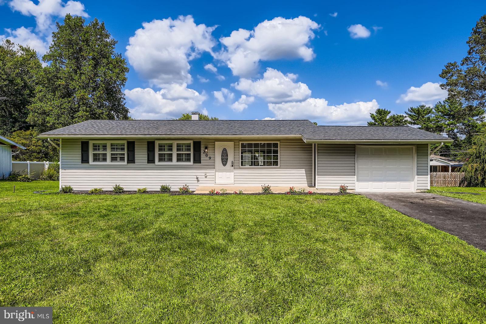 *************OPEN HOUSE** SUNDAY**AUGUST 24***11 AM - 1PM*************
Honey, stop the car! This better-than-new rancher in Bel Air’s highly desirable Wakefield Meadows neighborhood is a true showstopper- total finished sq footage is 2460! Completely remodeled with no expense spared, this 4-bedroom, 3-bath home sits on a beautiful flat .35-acre lot just minutes from town.
Step inside to a bright open-concept layout featuring refinished hardwood floors and a stunning board and batten accent wall with an electric fireplace. The brand-new kitchen is a dream—offering solid wood, soft-close cabinetry, quartz countertops, a gorgeous tile backsplash, state of the art under cabinet lighting and all new stainless steel appliances.
French doors lead to a brand-new deck, perfect for outdoor dining and entertaining, with plenty of open yard space to enjoy. Updates include : digital shower controls, brand NEW Rockwood shutters, and so much more !The main-level laundry area with stackable washer/dryer completes the ease of one-level living. And there’s more! The fully finished lower level features a 4th bedroom, spacious family room, 3rd full bath, a second laundry area with washer and dryer, and generous storage space.
A one car garage( new door w/ remote) completes the package!