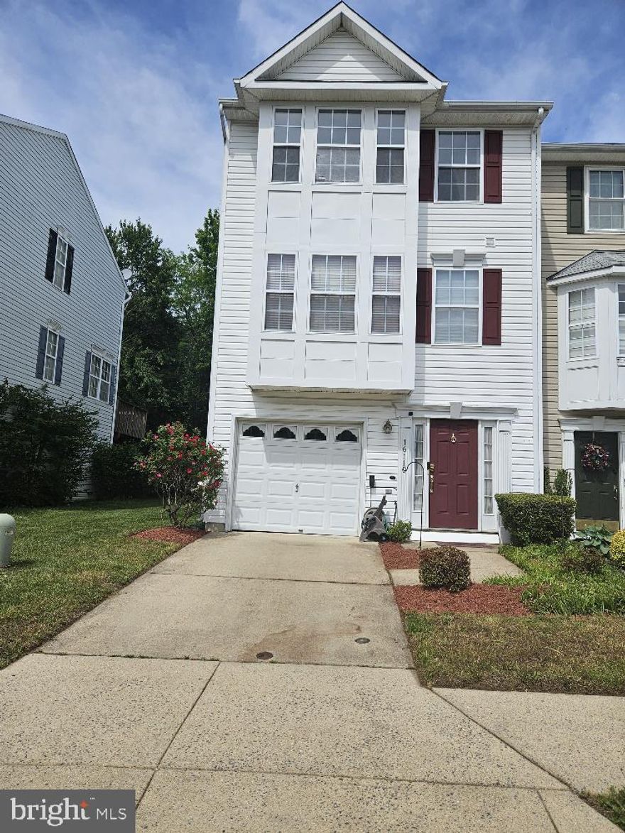 PRICE IMPROVEMENT! Come take a look at this 3-level townhome with a garage in the desired Covington community in Bowie. This end unit features new kitchen countertop and stainless steel appliances, a new roof, new a/c unit, new furnace, and a fresh coat of paint. This home has 3 bedrooms, 2.5 baths, large capacity washer/dryer, jacuzzi tub in the owner's suite, and hardwood floors on the main level. Enjoy the close proximity to the Bowie Town Center and other shopping venues, easy access to public transportation, and major thoroughfares (Routes 301, 50, 197 and 450). This one won’t last long - schedule your visit today and make this your dream home!