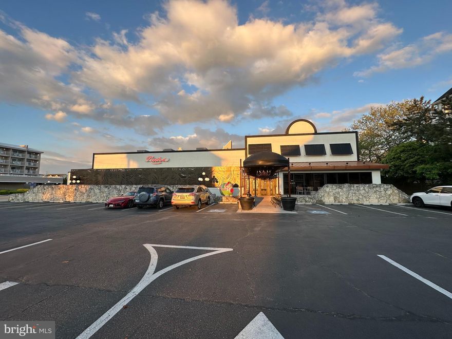 A truly rare chance to own a landmark property in Ocean City. This offering includes two parcels totaling 35,598 sq ft. The larger parcel is commercially zoned and features a turnkey, approximately 9,500 sq ft restaurant that is fully equipped and ready to open immediately. The second parcel is a fantastic ocean block lot, just a few buildings from direct oceanfront access.
Whether you continue operating the existing restaurant or explore redevelopment opportunities, the size, zoning, and proximity to lower Delaware make this an exceptional investment. Opportunities to acquire real estate of this caliber complete with an established structure are few and far between.
Don’t miss your chance to secure this unique property. Contact the listing agent for details and to schedule a showing.
