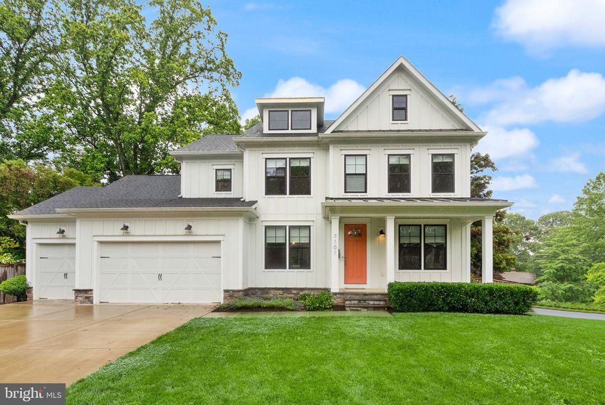 Welcome to this farmhouse-style home in a prime North Arlington location – only 5 years young! Situated on a cul-de-sac, this 3,600+ sq. ft. home 10,036  sq. ft. lot boasts quality craftsmanship and livable designs both indoors and out. 3-CAR GARAGE. This home features 5 bedrooms, 3.5 bathrooms, and countless elements for comfort and entertainment. The home chef will love the gourmet kitchen with its Electrolux appliances, island with seating and storage, and abundant custom cabinetry. The eye-catching kitchen is open to the family room, with its welcoming gas fireplace, and the breakfast area with access to the composite back deck ensuring that the home chef is always part of the conversation. A private study with French doors, a powder room, and a spacious mudroom complete the main level. Head upstairs to the primary suite with its large walk-in closet and a private en-suite bath with dual-sink vanity, frameless heavy glass enclosed shower, and separate water closet. Three secondary bedrooms and a laundry room to complete the upper level. The basement features a spacious recreation room with access to the fully fenced back yard, a large bedroom with walk-in closet (offering the option of a private guest suite or a second home office), a full bathroom, and an oversized unfinished storage area ready to be transformed into an exercise room or playroom. The open floor plan and composite deck off the main level with stairs to the fully fenced back yard  make this home a great place to entertain. Enjoy the best of North Arlington with quick access to I-495, I-66, Rt. 29, Rt. 7. Nearby parks, restaurants, shopping and vibrant local amenities make this an unbeatable location. TUCKAHOE ES, WILLIAMSBURG MS, YORKTOWN HS all within minutes.