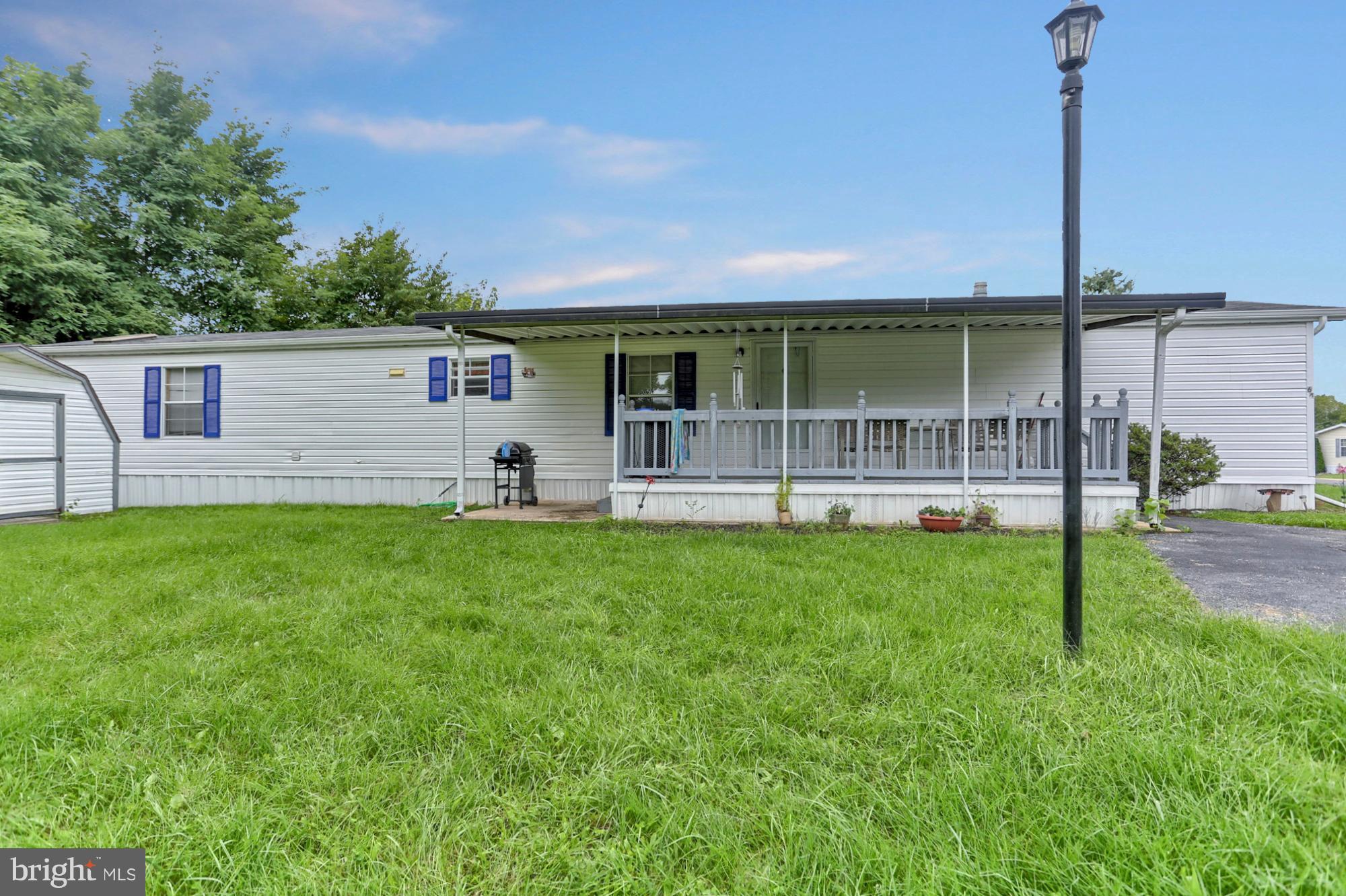 Adorable and affordable 3 bedroom 2 full bath mobile home in Meadowview Estates. Many updates throughout, including paint and flooring, eat in kitchen, laundry room, huge front deck, huge shed with workbench and electric. Off street parking for 2+ cars. Central A/C and gas heat. Water/sewer/trash included in the lot rent! Conveniently located in Dover, close to schools, shopping and major routes for commuters.