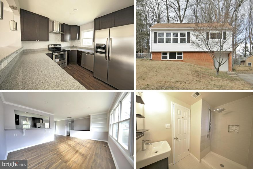 SFH,*** TOTALLY RENOVATED*** 4 BEDS, 2 FULL BATHS,FRESHLY PAINTED, NEW FLOORS, NEW CARPET,  BEAUTIFUL NEW KITCHEN OPEN TO DINNING ROOM W/GRANITE TOP, NEW SS APPLIANCES, NEW CABINETS, ALL NEW WINDOWS,NEW HVAC, NEW WATER HEATER, NEW FIXTURES, BEAUTIFUL BACKYARD WITH STORAGE SHED, & NEW LARGE DOUBLE DECK, NEWER ROOF (APROX 5 YR OLD). NO HOA! CLOSE TO THE VRE, I-95 & SHOPPING CENTER. MOVE IN READY!!!