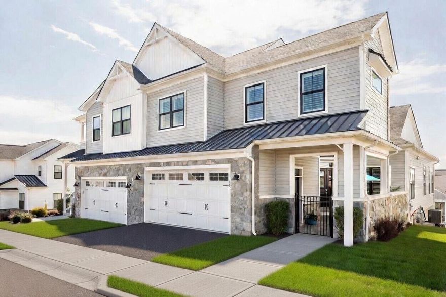 Like a Model Home! Expanded Wexford Villa in Preserve at Marsh Creek 55+ community with main-level living, walkout basement, and private courtyard. Built in 2021, this 3-bedroom, 2.5-bath home offers an ideal blend of luxury, comfort, and low-maintenance living.

A private gated Belgian block courtyard welcomes you into a dramatic two-story foyer with ten-foot ceilings and an open floor plan designed for effortless everyday living and entertaining. The gourmet kitchen features quartz countertops, stainless steel appliances, gas cooking, farmhouse apron-front sink, stacked cabinetry, large center island with seating, and a pantry, flowing seamlessly into the main living space. The expansive great room opens to a sun-filled Florida room with catheral ceiling, perfect as a dining area or additional gathering space.

The main-level primary suite offers a private retreat with two custom walk-in closets and a spa-like bath with dual vanities and a frameless glass shower with tiled bench. A formal dining room (or office), mudroom with built-ins, and laundry room with washer/dryer complete the main level.

Upstairs includes a spacious loft/reading area, two additional bedrooms, and a full bath with soaking tub—ideal for guests or extended stays.


Additional highlights include:

• Walkout basement with abundant storage and rough-in plumbing for future finishing

• Plantation shutters throughout

• Irrigation system

• Two-car garage

Enjoy a truly low-maintenance lifestyle with HOA services including lawn care, snow removal, and common area maintenance.

The Preserve at Marsh Creek offers a vibrant, resort-style setting designed for active adult living—featuring a clubhouse, fitness center, pool, tennis and pickleball courts, and scenic walking trails. Whether you prefer a quiet morning stroll, an afternoon at the pool, or social gatherings with neighbors, the community provides an ideal balance of relaxation and connection.

Just minutes from Marsh Creek State Park, residents enjoy easy access to boating, hiking, and year-round outdoor recreation, along with nearby shopping, dining, and major routes—making this one of Chester County’s most desirable 55+ communities.