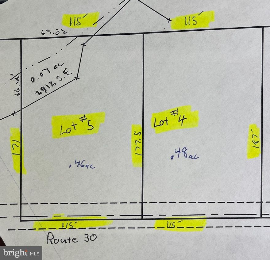 Two Tax Parcels each with approx. .46 acs being sold together as a package.  UPI  18-0K08.-143  and UPI 18-0K08.-083 are included.    One Lot is Perc Tested included in Documents.  Seller is selling the property as is and the corners are pinned and owner will mark them with tape..