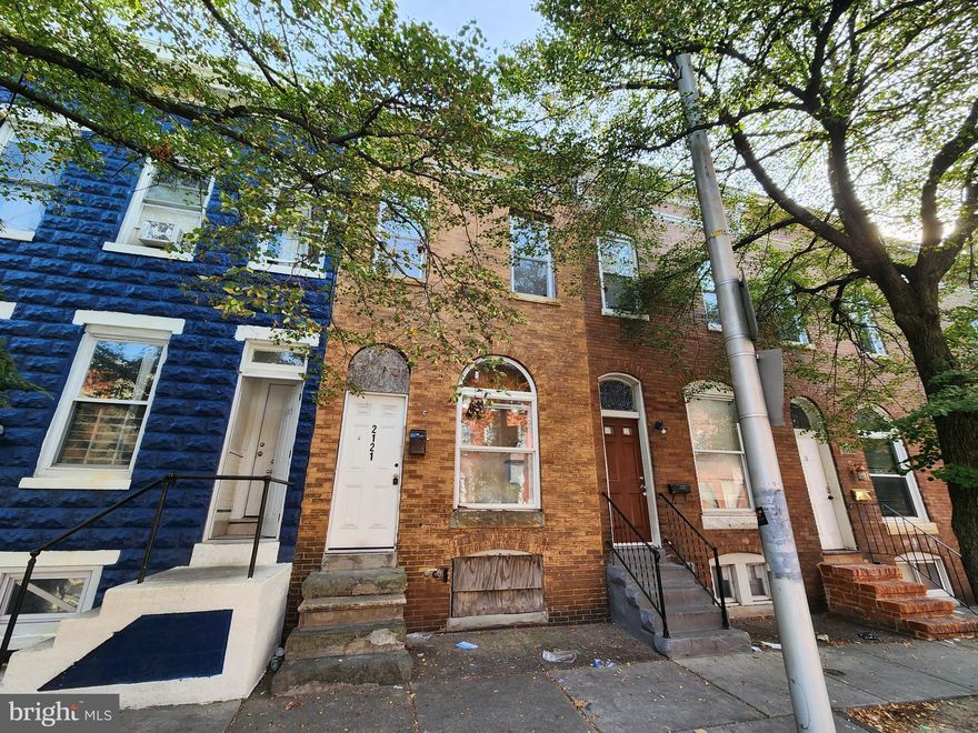 ONLINE AUCTION: Bidding begins 10/16/2023 @ 10:00 AM. Bidding ends 10/18/2023 @ 6:40 PM. List Price is Suggested Opening Bid. Deposit: $7,500.

 This property offers a convenient location with quick access to a wide range of local attractions and amenities. You'll be just minutes away from Druid Hill Park, Mondawmin Mall, Coppin State University, Penn North Metro Station, Maryland Institute College of Art, and the Baltimore Symphony Orchestra. For ease of commuting, the property is conveniently located near major traffic arteries W North Ave and I-83. It is partially framed and ready for renovation!