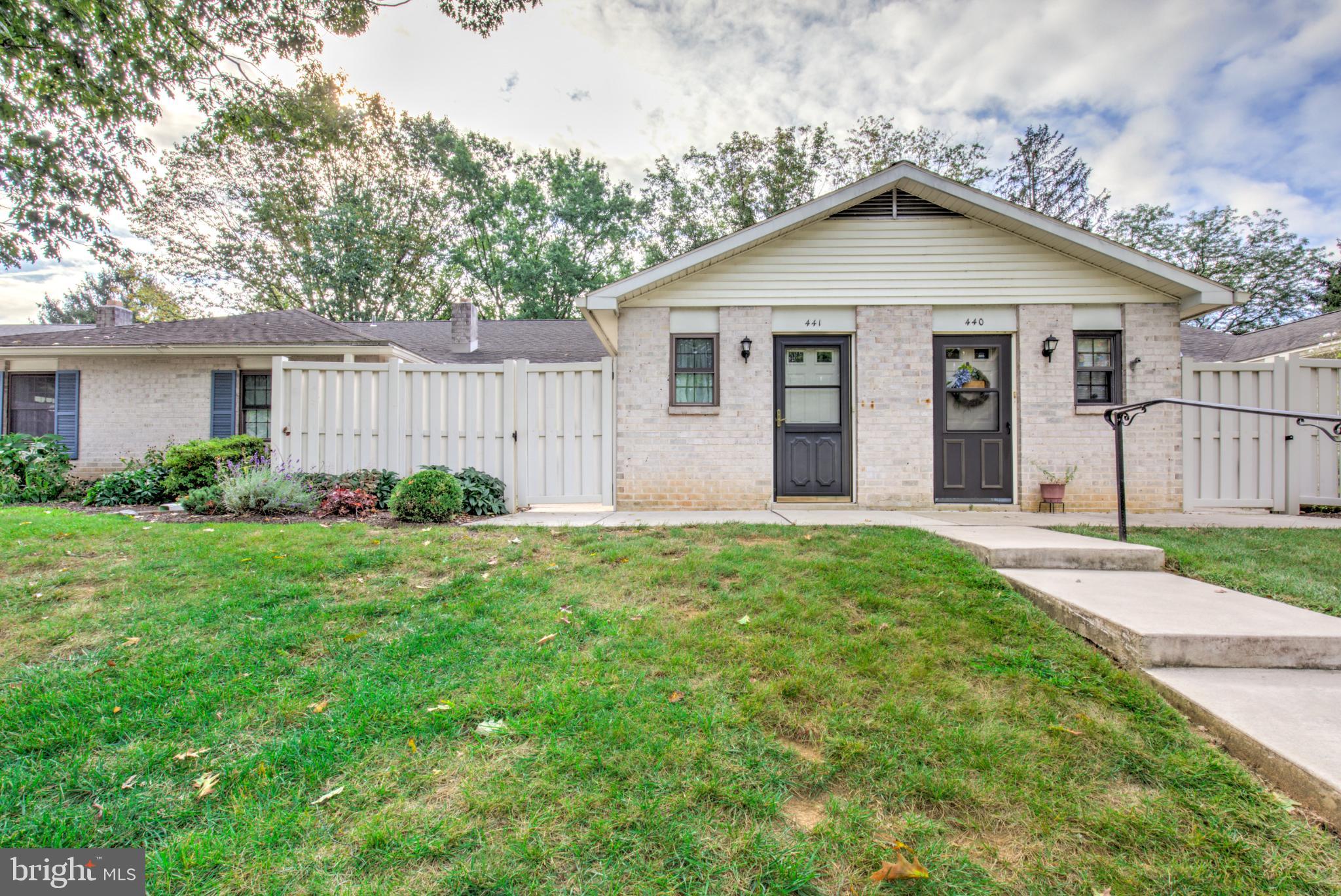 Wonderful opportunity to own a ranch-style condo with adorable private courtyard in Valleybrook! Valleybrook is an ideally-located community close to shopping, banking, medical offices, and major highways and routes. The community features beautifully landscaped grounds, a large outdoor pool, club house, shuffle board, bocce courts, as well as an abundance of opportunities for walking. This condo is tucked away at the end of the community drive, where you will appreciate plenty of parking convenient to the entrance, and a spacious and peaceful feel. This well-maintained and move-in ready home offers bright and cheery one-floor living, with 9 ft ceilings, newer carpet, and flooded with natural light. The combo living/dining area and the bedroom each offer direct access to the private, fenced-in courtyard patio. The bedroom features an en-suite bathroom as well as a large walk-in closet. The eat-in kitchen with natural wood cabinetry and a laundry/mudroom area complete this adorable home. Valleybrook is not a 55+ community and buyers MUST be owner-occupants. Schedule your showing today!