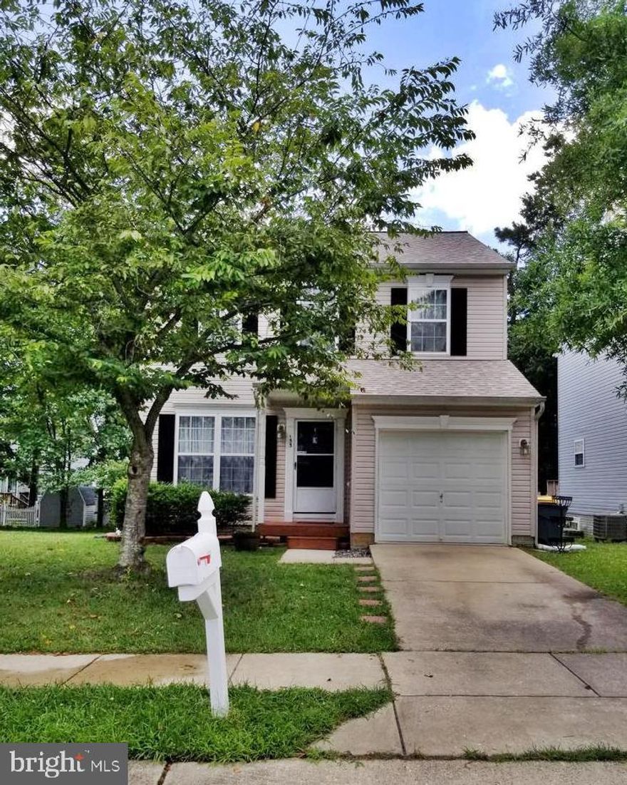 Enjoy living in this beautiful colonial in Grande View Park. Featuring 3 bedrooms, 2.5 bathrooms, and a 1 car attached garage. The open kitchen offers sliders to the rear fenced yard with a shed. The large dining room featuring a window seat can accommodate big furniture such as a China cabinet/buffet/dining table, etc. The laundry/mud room/half bath is located on the main level right off the kitchen with easy access to the garage. The upper level features the 3 bedrooms and 2 full bathrooms. The master bedroom offers a superb bathroom with separate soaking tub/shower/double sinks and a custom closet system installed by The Container Store. The basement is finished with a recreation room including a wet bar with a beautiful butcher block countertop. Owner willing to leave pool table, if desired. This home is in an excellent commuter location near Fort Meade/NSA/BWI. Convenient to MD 100,97/32/95. Community offers a tot lot/playground area.