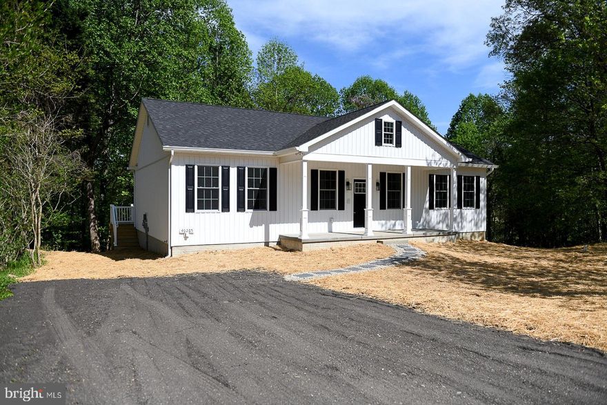 New construction ready to move in April/May timeframe.  Renderings are for informational purposes but close to actual product.  One level living with a full walkout unfinished basement.  Basement has a rough in for future use.  Property is on a sloped back woods lot.