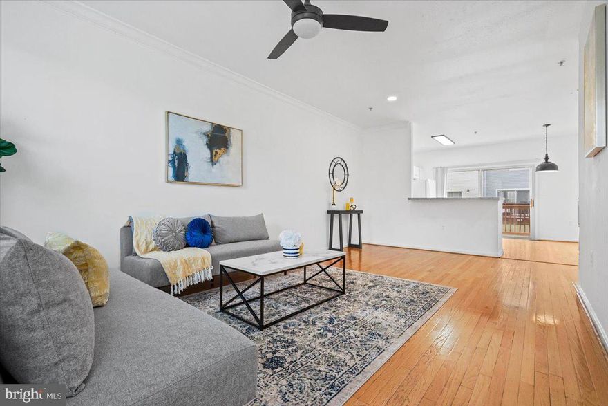 **Open House Sat, Aug 31st (1:00 - 3:00 PM)** Welcome to this well-maintained 2 bed, 2 bath townhome-style condo in the sought-after gated Parkside Community. The first floor greets you with a welcoming foyer and cozy sitting room—as well as access to your private one-car garage and driveway which allows for a second vehicle. Upstairs, enjoy an open-concept living room with large windows, a designated breakfast area, a spacious kitchen with a newer stainless steel dishwasher, and an eat-in bar for quick meals—updated light fixtures on all three levels and hardwood floors gleaming throughout. Sliding glass doors lead to your private balcony off the kitchen —perfect for a cup of coffee and outdoor relaxation. The upper floor features two bedrooms, including a master with ample closet space and a primary bathroom, a second hall bathroom, and laundry convenience on the same level. With a new roof in 2023 and a water heater replaced in 2021, this home offers peace of mind for years to come.

One of the best locations in Parkside - near the back gate for easy access making coming and going a breeze! The Parkside Community provides top-notch amenities such as an outdoor pool, clubhouse, fitness room, walking trails, and more at a low condo fee. Close to the Silver Line Metro, major highways, shopping, dining, and Dulles Airport—schedule your tour today!