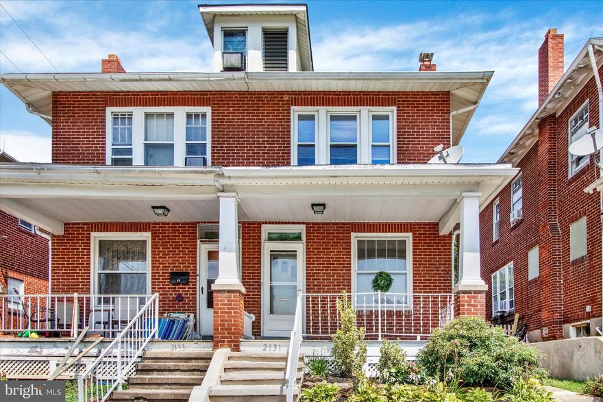 You must see this 3 bedroom, 2 full bath, brick twin home in Wilson School District, complete with a welcoming front porch and a 1-car detached garage! The nicely updated kitchen has granite countertops and custom tile backsplash, and the spacious living and dining rooms boast hardwood floors. You will also love the mud room and full bathroom on the main floor. Upstairs there are three private bedrooms, and an updated full bath with custom tile. Up another level, you will find a large walk-up attic for storage that could also easily be finished into additional livable space. Downstairs, the basement provides even more space and has a roomy laundry area. Outside you will love the fenced rear yard! Other notable features of this great home include: updated electric, conversion to gas heat (2018), new chimney liner (2018), new ceiling fan in rear bedroom (2019), new gas hot water heater (2021), new roof on the rear balcony above mud room (2025), and low taxes! A​ one-year American Home Shield Warranty is also included!