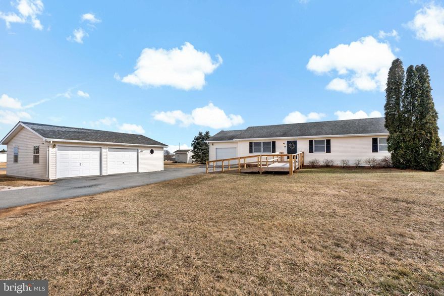 Welcome to 987 Dominion Rd, 2 Acres with a well-maintained 1,344 sq. ft. single-family home, offering plenty of space and a peaceful setting in Gerrardstown, WV. With three bedrooms and three full bathrooms, this home provides flexibility for a variety of living arrangements.
The home features a welcoming exterior with a ramp for easy access, a spacious yard, and a quiet country feel while still being conveniently located near major roadways. Inside, the layout offers a comfortable living space, neutral tones, and ample natural light. The kitchen provides plenty of storage and counter space, making it a great area for gathering and meal prep. 
Whether you're looking for a starter home, a place to grow, or a home with extra space, 987 Dominion Rd has plenty of potential. Schedule a showing today to see all this home has to offer!