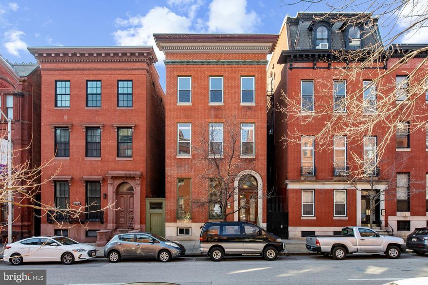 Price Reduction! Beautiful Apartment, Tastefully Appointed with Sophisticated Design!  New Kitchen, Two Bedrooms and One Full Bath Overlooking Park Avenue.  Original Fireplace with Electrical Insert, 14 Foot High Ceilings,  All Hardwood Flooring, Such a Welcoming Space!!! One Parking Space Included.  A Short Distance, in the Heart of Mount Vernon, to Monuments, Historic Parks,  Penn Station, the Peabody, and Fine Dining...A Must See!
