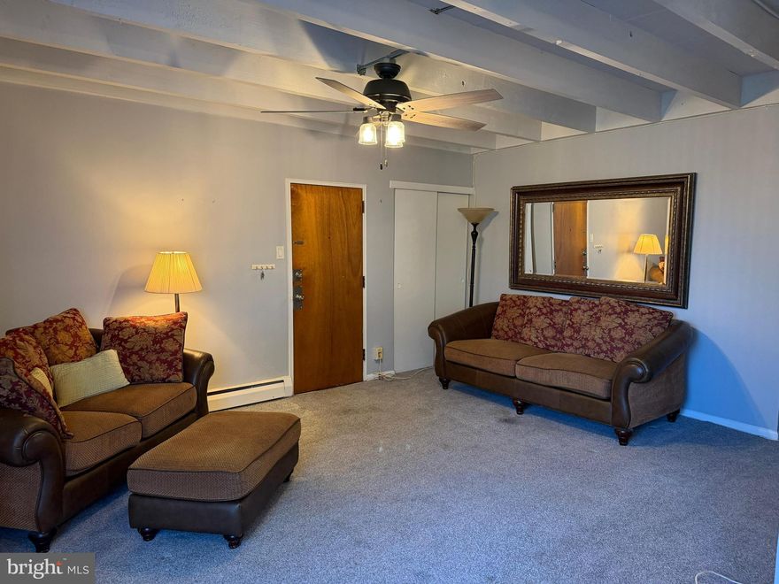 Welcome to 100 E. Glenolden Ave., Unit R12! This charming 1 bed, 1 bath condo in the popular Contemporary Village community is perfect for anyone looking for the comfort and convenience of easy condo  living! This spacious condo welcomes you as you step into the large living room with newer carpet and paint. Flow into the dining area and kitchen with modern cabinets, quartz countertops, and gas cooking. Sliders in the dining area draw in natural light and provide access to the inviting balcony with beautiful views of the community pool. The generous bedroom will be your new private oasis, and the updated full bath boasts beautiful ceramic tile. This home features a newer electric service panel and cable. The HOA fee includes access to the community pool and tennis courts, as well as many utilities including hot & cold water, heat, sewer, trash, and snow removal. Enjoy the ease of access to public transportation via the nearby Glenolden train station and bus stops. With quick access to all of the shops and restaurants along MacDade Boulevard and Chester Pike, you can find just about anything you need within a few minutes of your new home. Schedule your tour today!