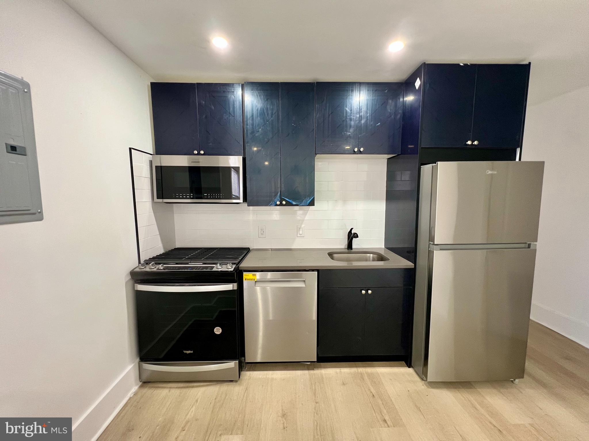 This 1-Bed/1-Bath Apartment is located on the first floor of a triplex in Cobbs Creek. Recently renovated, this apartment includes all the high-end features you can possibly be looking for in your next home. This stunning apartment is available NOW and ready for immediate move-in!
Enter the apartment and fall in love with open concept living at its finest. There is an unobstructed sight line from the living room into the kitchen which is perfect for when you're entertaining guests or hosting holidays.
The kitchen has been renovated and is absolutely luxurious. It includes modern cabinetry with quartz countertops and a custom tile backsplash. It comes fully equipped with a stainless steel refrigerator, four-burner gas range, built-in microwave, and dishwasher. There is also a breakfast bar countertop which is perfect for barstool seating!
The wide-plank flooring flows continuously into the bedroom which is large enough to accommodate a queen-sized bed with ease. The bathroom is breathtaking with stone tile flooring, modern vanity, and a shower stall with a custom tile surround. This bathroom truly feels like having a spa inside your own home!
In addition to all of the great features throughout the apartment, you will love having your own private patio. Located off the side of the apartment, you will love having this space to enjoy fresh air.
There is a $50.00 water usage fee due in addition to rent each month. There is an additional $25.00 water fee per each additional tenant per month. Tenants are also responsible for electric, gas, and cable/internet in addition to rent. Small dogs and cats to be considered on a case-by-case basis in exchange for pet deposit and/or monthly pet rent!
Application Qualifications: Minimum monthly income is 3 times the tenant’s portion of the monthly rent, acceptable rental history, acceptable credit history and acceptable criminal history. More specific information provided with the application.