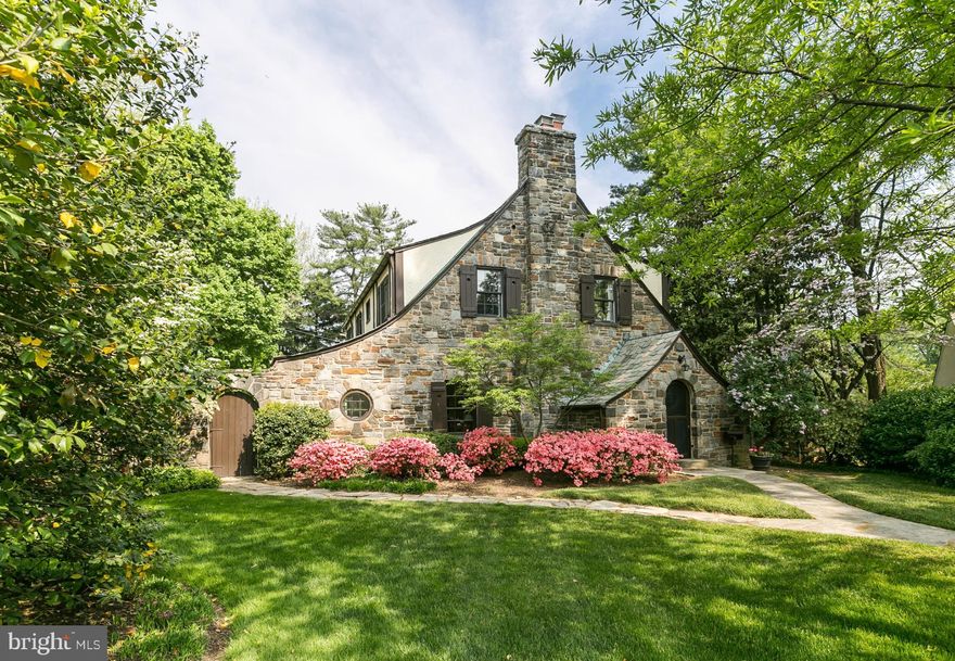 BACK ON THE MARKET! This English Cottage-style gem is a stone masterpiece with unique details throughout: arched doorway, round window, sloped roof; nestled into the back of a charming cul-de-sac, sitting on a generous landscaped lot! Garage, hardwoods, 2 FP's, sun room, built-ins, stone patio, great 83 access, this one is ready for your personal touches.