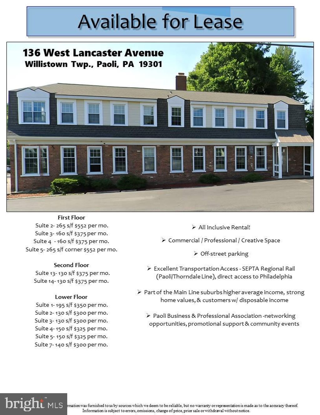 Photo of 136 W Lancaster Avenue, PAOLI, PA 19301 (MLS # PACT2111780)