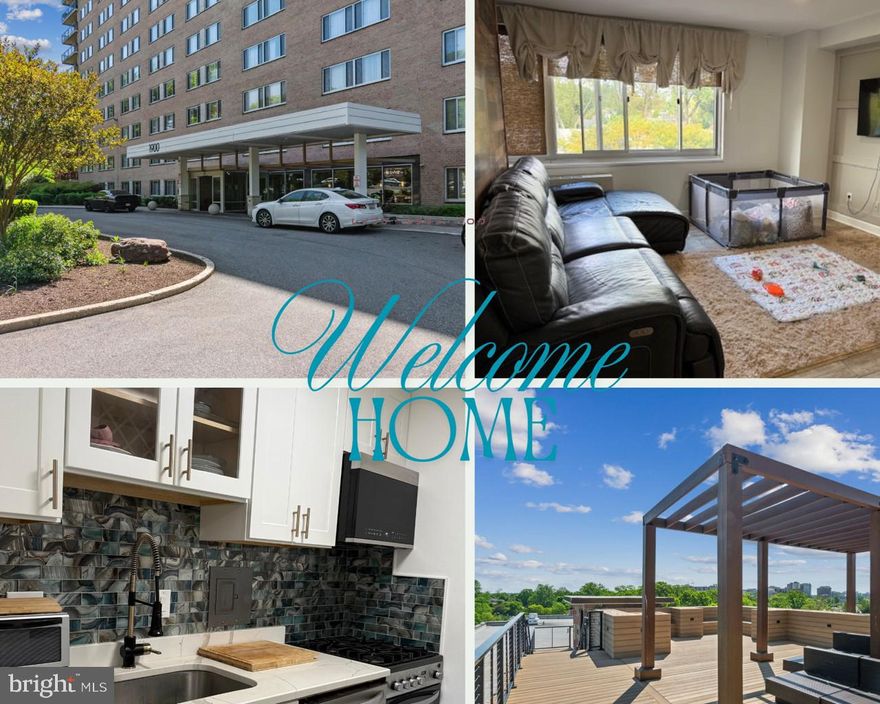 Spacious And RENOVATED Jr One Bedroom Condo In The Heart Of Silver Spring! You must see it to appreciate the space, the upgrades and the features! Recently updated and ready for the new owner; freshly painted, new kitchen cabinets with built-in wine rack, with quartz counters, stainless steel appliances and new ceramic flooring throughout the entire unit for easy maintenance, modern light fixtures and recess lighting. The bathroom is fully renovated with oversized ceramic tiles, modern lighting and fixtures. You'll also have plenty of storage with three spacious walk-in closets and large wall to wall windows that provide an amazing amount of natural lighting for an airy and comfortable ambiance. Heating unit is also newer and periodically serviced by the community. The community offers many activities throughout the year.
ALL UTILITIES are included in the condo fee. The property is very well maintained with an on-site and off site management office and concierge services offered 7-days per week (9am-9pm). There is a Party Room, Huge fenced-in ground pool, community garden and Roof Top Deck that offers the most amazing relaxing views. The building also allows pets! And of course, the location is unbeatable, close to shopping, entertaining, DC, Bethesda and only minutes (literally) from 495.  This would be a great starter or investment home! Schedule your tour today!